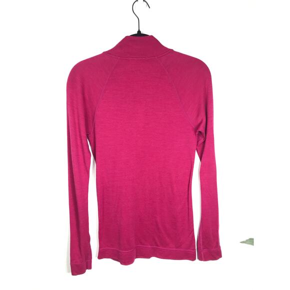 Smartwool Womens XS Merino Wool 250 Pink Pullover Sweater 1/4 Zip Breathable - Picture 2 of 7